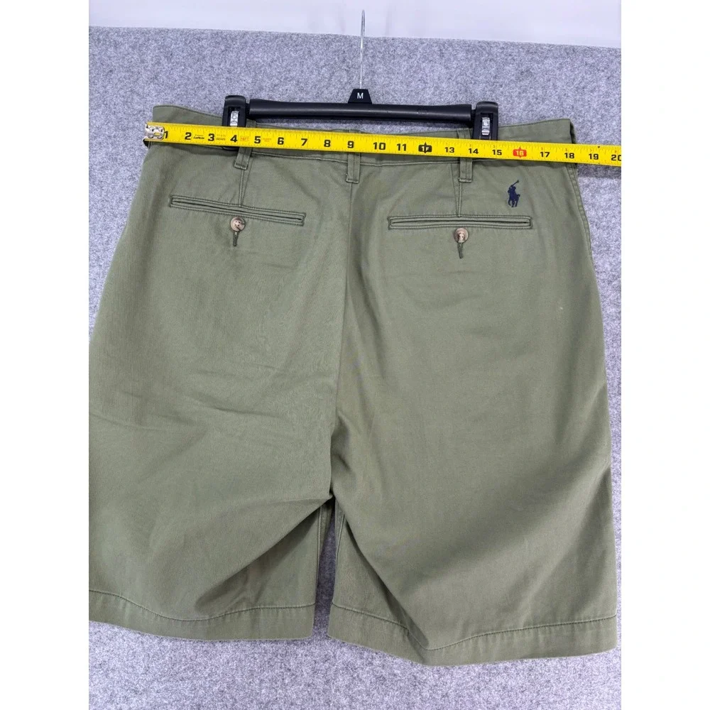 Polo Ralph Lauren Mens 34 Relaxed Fit Chino Shorts Olive Green Cotton Twill 9